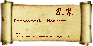 Borsoveczky Norbert névjegykártya
